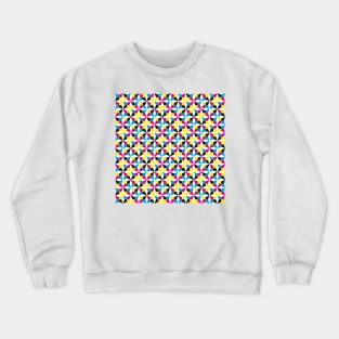 Geometric Diamond Pattern (CMYK) Crewneck Sweatshirt